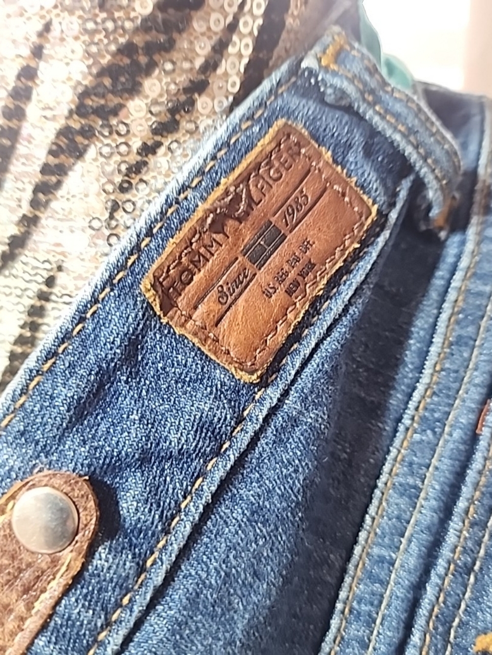 Upcycled Tommy Hilfiger Denim Fringe Western Statement Belt 🤠✨ - Picture 6 of 8
